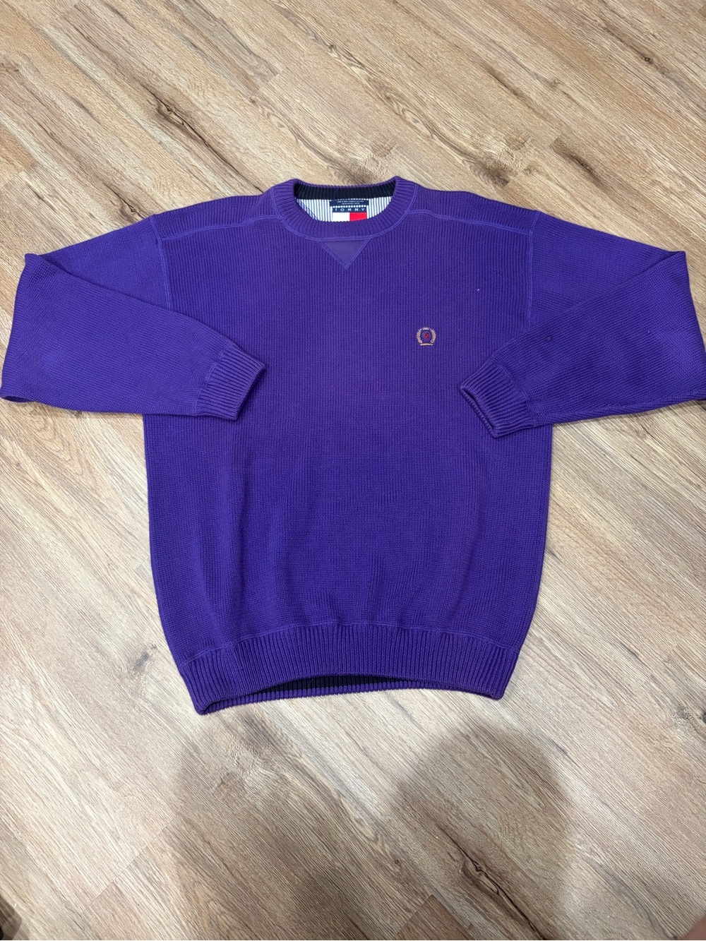 Vintage Tommy Hilfiger Purple Crewneck Knit Sweater